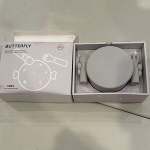 Gray Silicone Suction Bowl Set-New